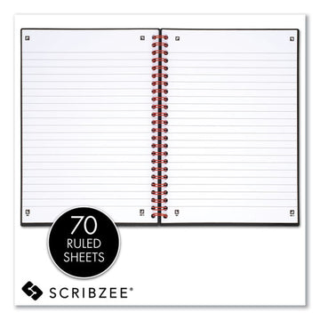 Black n' Red™ Twin Wire Poly Cover Notebook, 1 Subject, Wide-legal Rule, Black Cover, 8.25 X 5.63, 70 Sheets freeshipping - TVN Wholesale